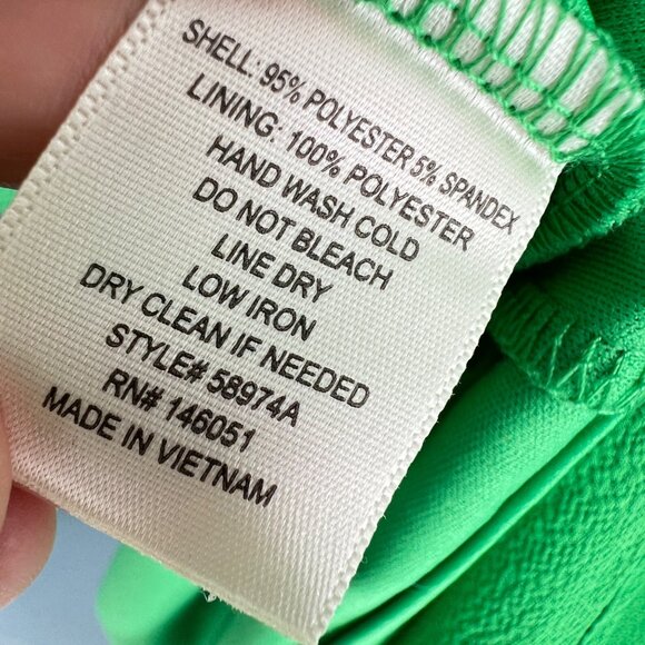 Monteau Green Ruffled Wrap Midi Dress Flutter Sleeve Size Small - Picture 11 of 12